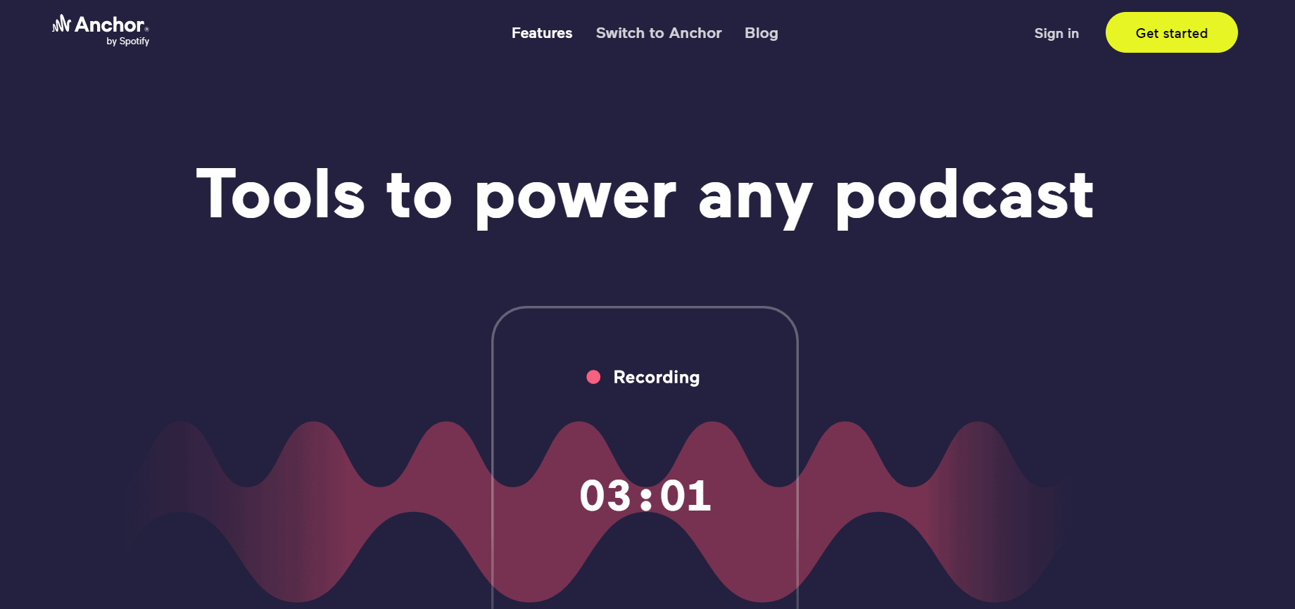 Podcast distribution software - Anchor