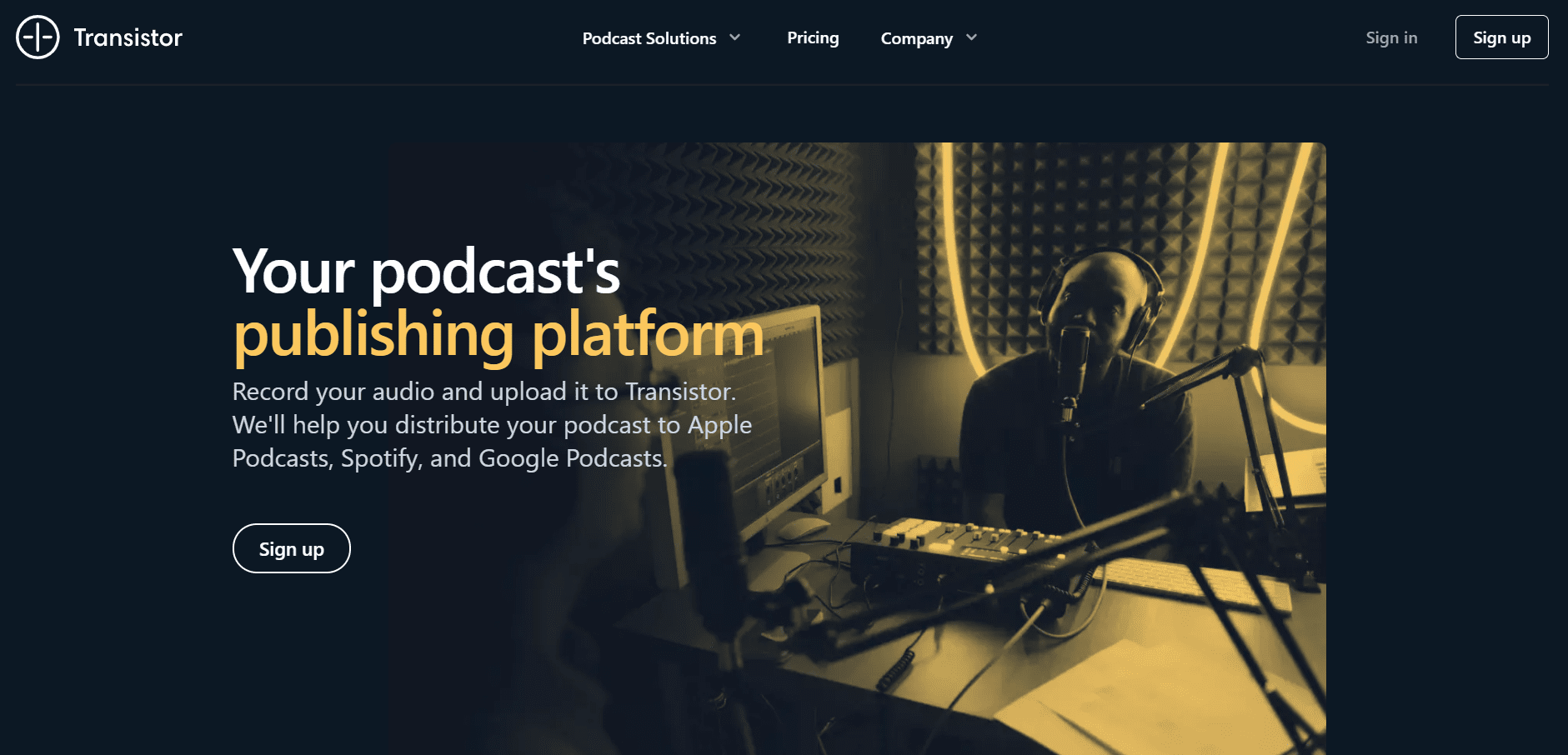 Podcast distribution software - Transistor