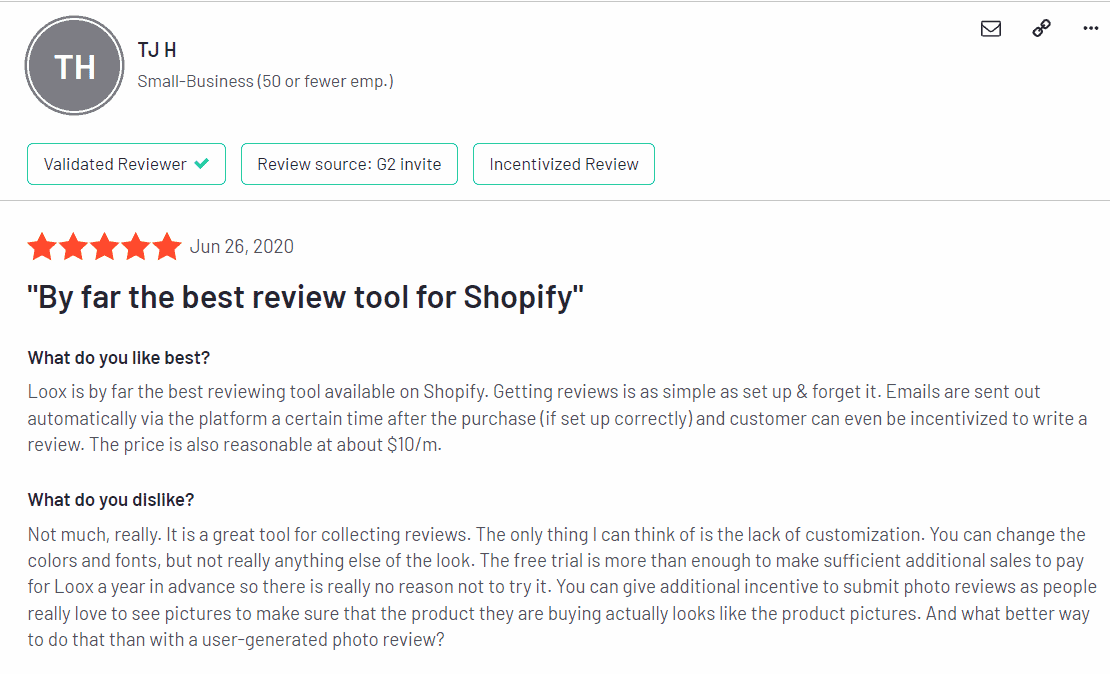 Loox Review for Shopify