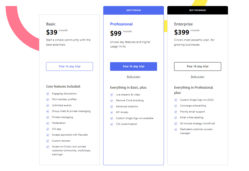 Circle.so pricing